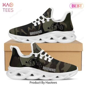Cleveland Browns Camo Camouflage Design Max Soul Shoes
