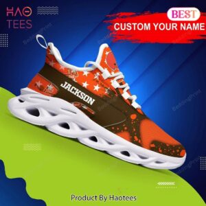 Cleveland Browns NFL Custom Name Max Soul Shoes