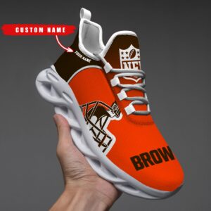 Cleveland Browns Personalized Custom Name Max Soul Shoes