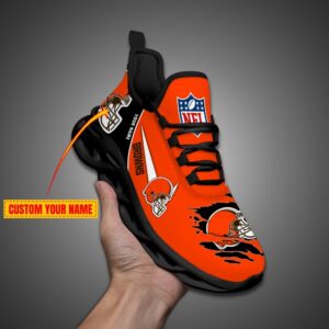 Cleveland Browns Personalized NFL Max Soul Shoes for Fan