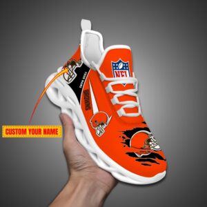 Cleveland Browns Personalized NFL Max Soul Shoes for Fan