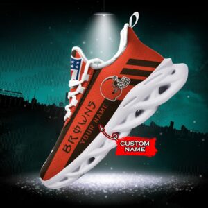 Cleveland Browns Personalized NFL Max Soul Sneaker