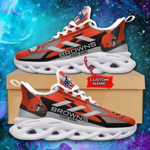 Cleveland Browns Personalized NFL Max Soul Sneaker Ver 1