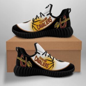 Cleveland Cavaliers Unisex Sneakers New Sneakers Basketball Custom Shoes Cleveland Cavaliers Yeezy Boost