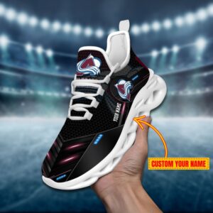 Colorado Avalanche Personalized NHL Sport Black Max Soul Shoes