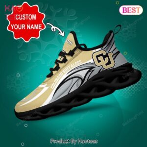 Colorado Buffaloes NCAA Personalized Grey Mix Gold Max Soul Shoes
