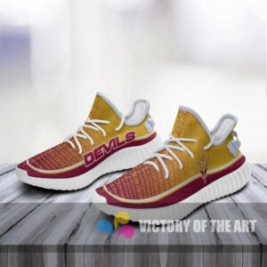 Colorful Line Words Arizona State Sun Devils Yeezy Shoes