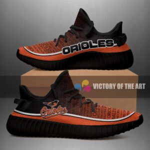 Colorful Line Words Baltimore Orioles Yeezy Shoes
