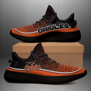 Colorful Line Words Baltimore Orioles Yeezy Shoes