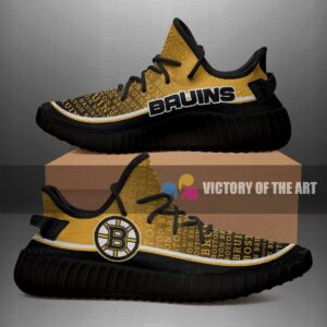 Colorful Line Words Boston Bruins Yeezy Shoes