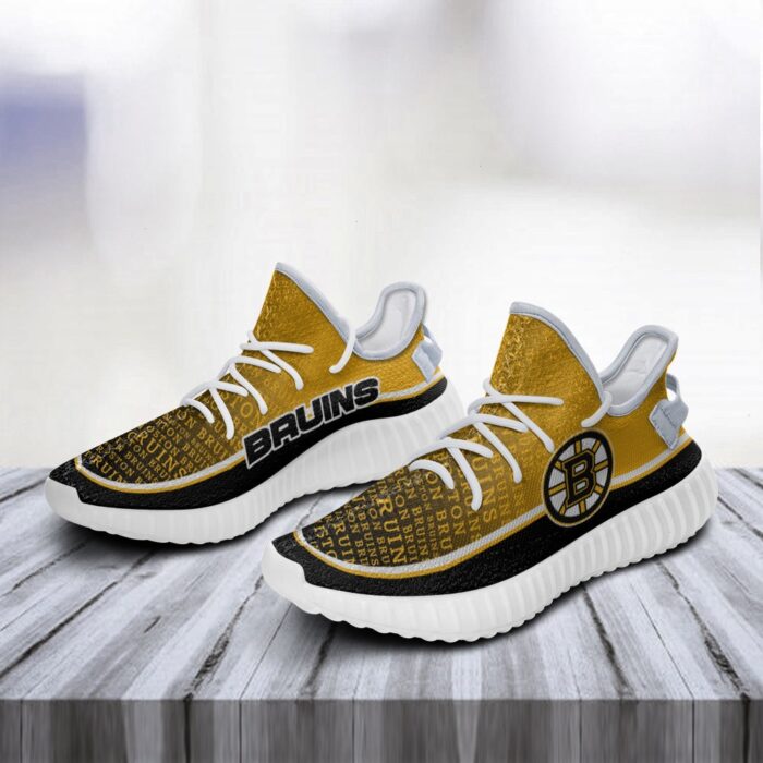 Colorful Line Words Boston Bruins Yeezy Shoes