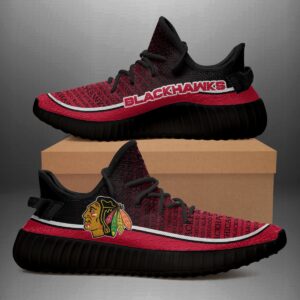 Colorful Line Words Chicago Blackhawks Yeezy Shoes