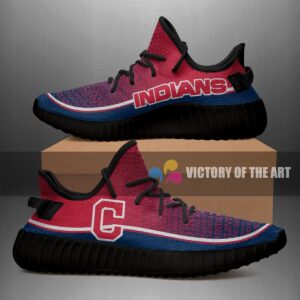 Colorful Line Words Cleveland Indians Yeezy Shoes