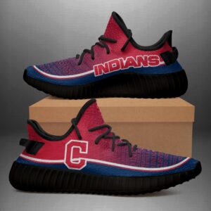 Colorful Line Words Cleveland Indians Yeezy Shoes