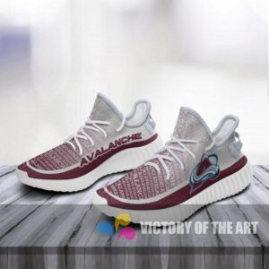 Colorful Line Words Colorado Avalanche Yeezy Shoes