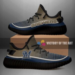 Colorful Line Words Milwaukee Brewers Yeezy Shoes