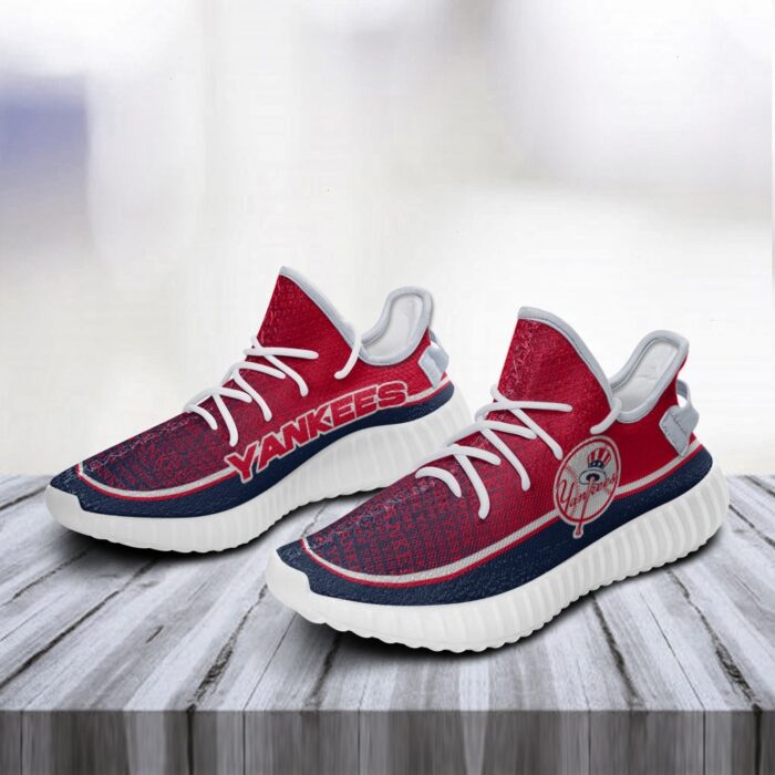 Colorful Line Words New York Yankees Yeezy Shoes