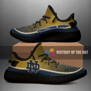 Colorful Line Words Notre Dame Fighting Irish Yeezy Shoes