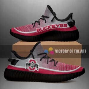 Colorful Line Words Ohio State Buckeyes Yeezy Shoes