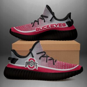 Colorful Line Words Ohio State Buckeyes Yeezy Shoes