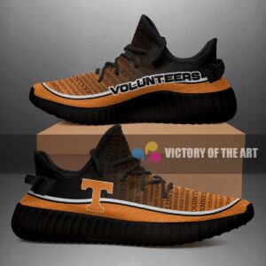 Colorful Line Words Tennessee Volunteers Yeezy Shoes