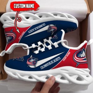 Columbus Blue Jackets Custom Name NHL New Max Soul Shoes