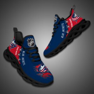 Columbus Blue Jackets Personalized NHL Max Soul Shoes