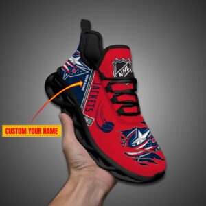 Columbus Blue Jackets Personalized NHL Max Soul Shoes Ver 2