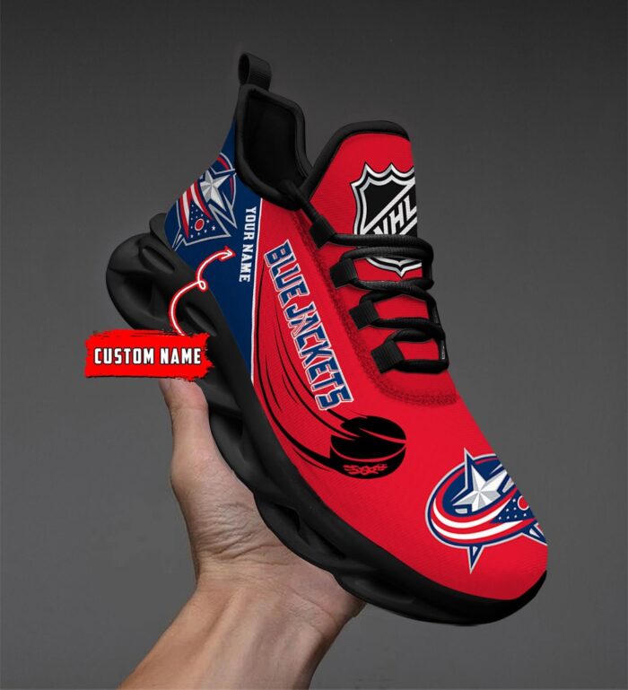 Columbus Blue Jackets Personalized NHL New Max Soul Shoes