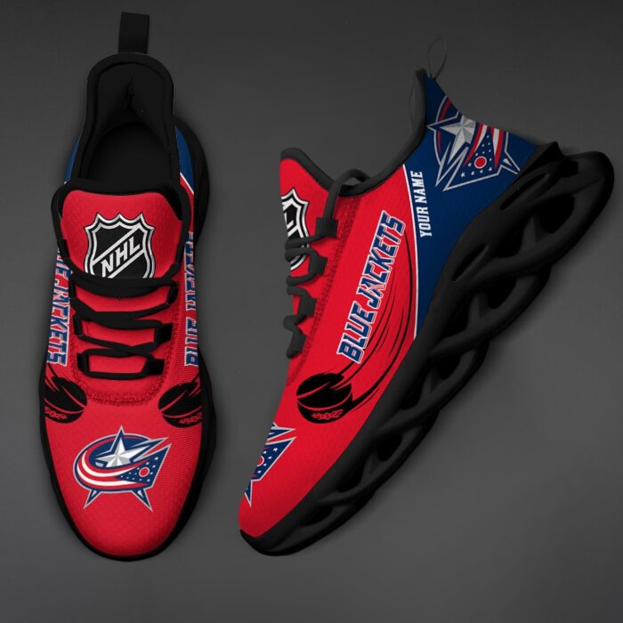 Columbus Blue Jackets Personalized NHL New Max Soul Shoes