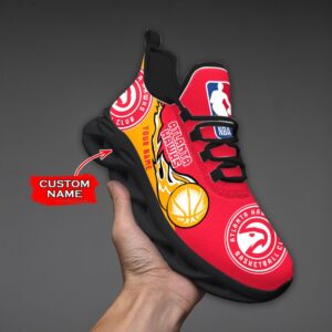 Custom Name Atlanta Hawks Personalized Max Soul Shoes 100 M12