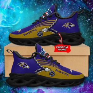 Custom Name Baltimore Ravens Personalized Max Soul Shoes 75