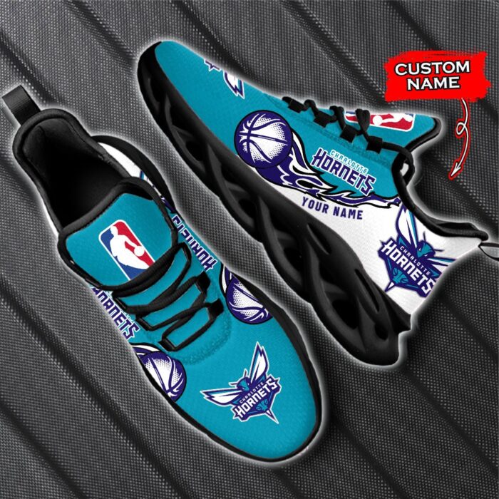 Custom Name Charlotte Hornets Personalized Max Soul Shoes 100 M12