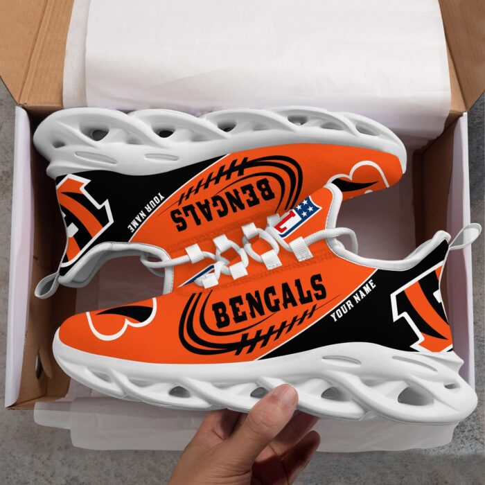 Custom Name Cincinnati Bengals Personalized Max Soul Shoes for Fan