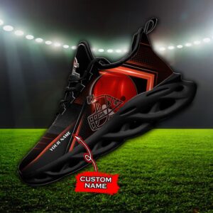 Custom Name Cleveland Browns Personalized Max Soul Shoes Ver 2