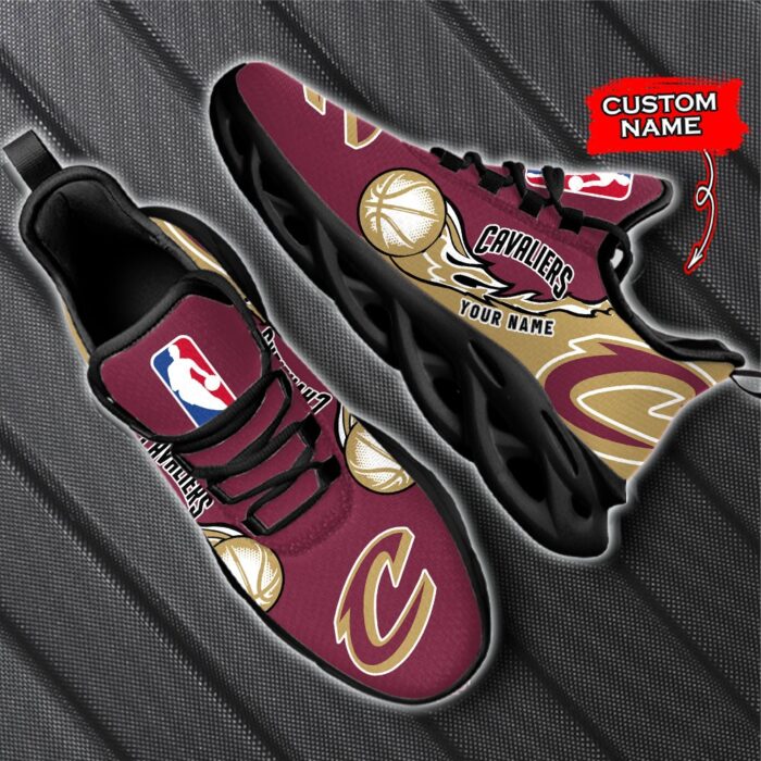 Custom Name Cleveland Cavaliers Personalized Max Soul Shoes 100 M12