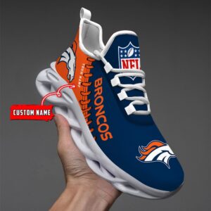 Custom Name Denver Broncos Max Soul Shoes