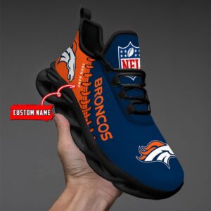Custom Name Denver Broncos Max Soul Shoes