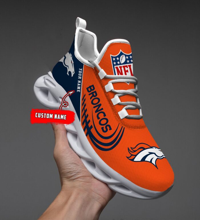 Custom Name Denver Broncos Personalized Max Soul Shoes for Fan
