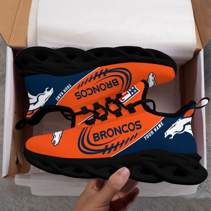 Custom Name Denver Broncos Personalized Max Soul Shoes for Fan