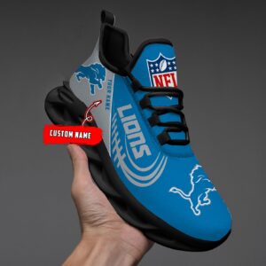 Custom Name Detroit Lions Personalized Max Soul Shoes for Fan