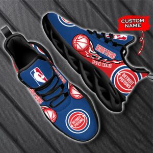 Custom Name Detroit Pistons Personalized Max Soul Shoes 100 M12
