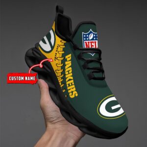 Custom Name Green Bay Packers Max Soul Shoes