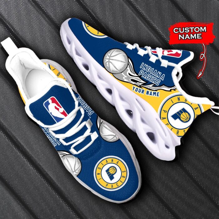 Custom Name Indiana Pacers Personalized Max Soul Shoes 100 M12