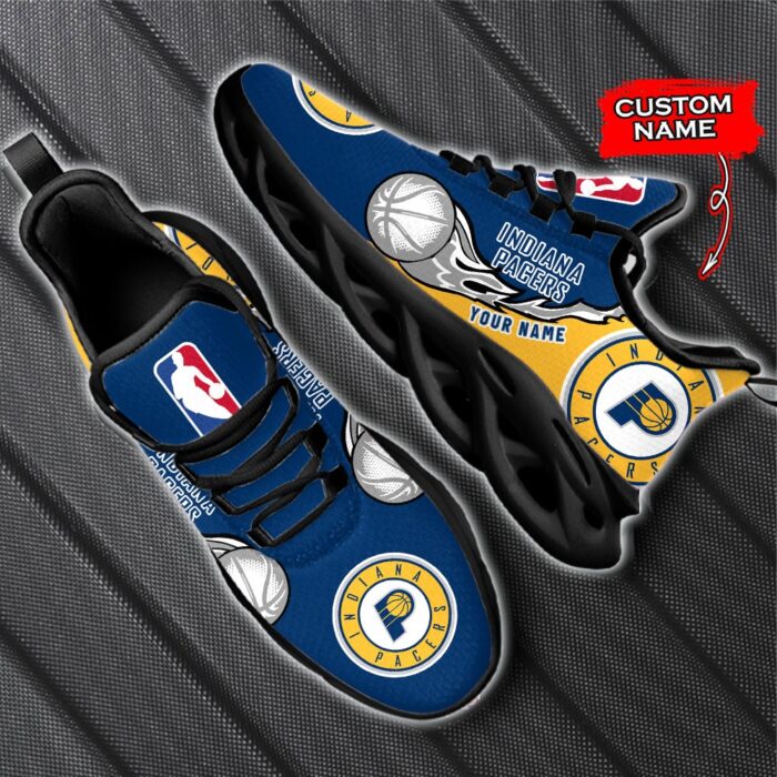 Custom Name Indiana Pacers Personalized Max Soul Shoes 100 M12