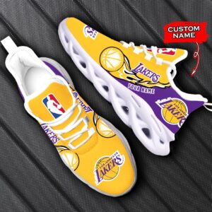 Custom Name Los Angeles Lakers Personalized Max Soul Shoes 100 M12