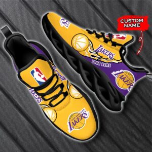 Custom Name Los Angeles Lakers Personalized Max Soul Shoes 100 M12
