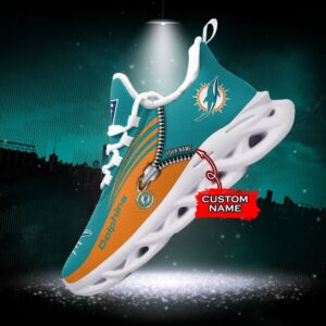 Custom Name Miami Dolphins Personalized Max Soul Shoes 75