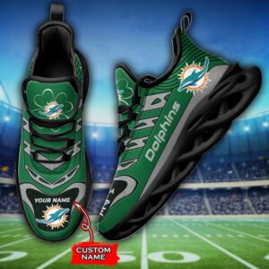 Custom Name Miami Dolphins Personalized Max Soul Shoes 76