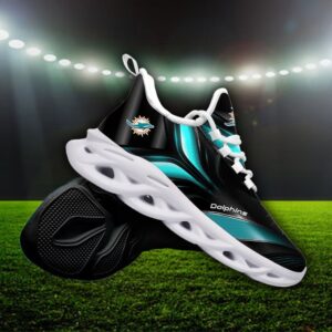 Custom Name Miami Dolphins Personalized Max Soul Shoes 84